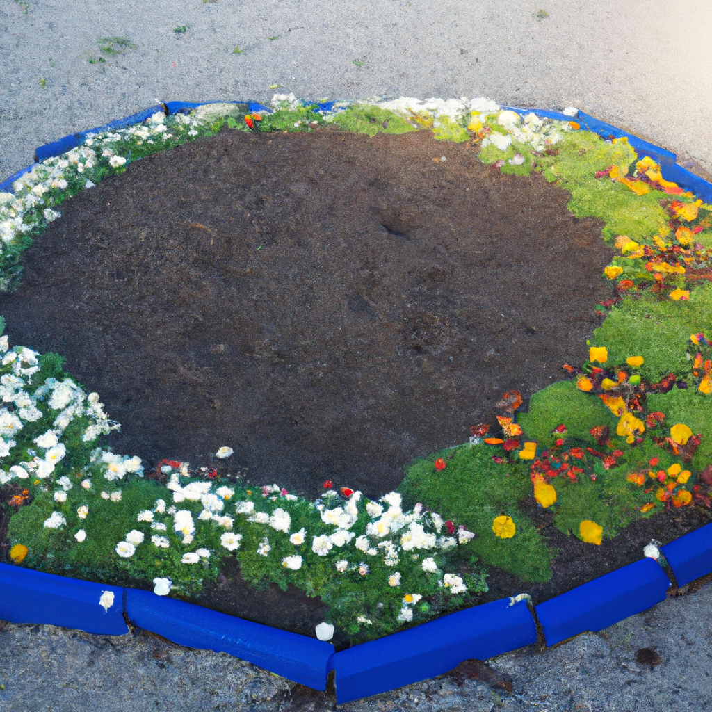 Få hjælp til at lave græsarmering omkring dit blomsterbed